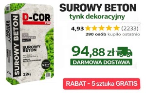 BETON 5-6m2 architektoniczny SUROWY BETON BA-001 TYNK dekoracyjny   