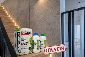 Beton architektoniczny tynk dekoracyjny 5–6m²  1 worek 22 kg | GRUNT + IMPREGNAT GRATIS