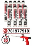 Piano KLEJ DO STYROPIANU  60 sekund  10 element. + PISTOLET GRATIS  EPS XPS Piana Pianoklej D-COR pro 750 ml od –6°C   