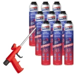 Pianka Montażowa XXL 850gr 65 litr Niskoprężna 10 elementów  Pistoletowa POLYNOR Express 